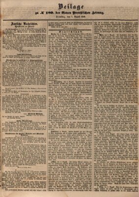 Neue preußische Zeitung Dienstag 7. August 1849