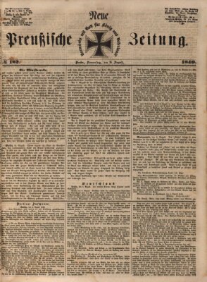 Neue preußische Zeitung Donnerstag 9. August 1849