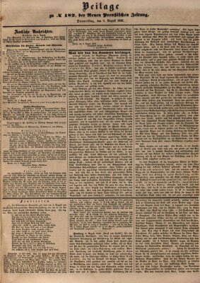 Neue preußische Zeitung Donnerstag 9. August 1849