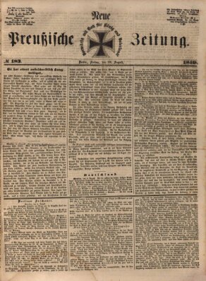 Neue preußische Zeitung Freitag 10. August 1849