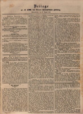 Neue preußische Zeitung Samstag 18. August 1849