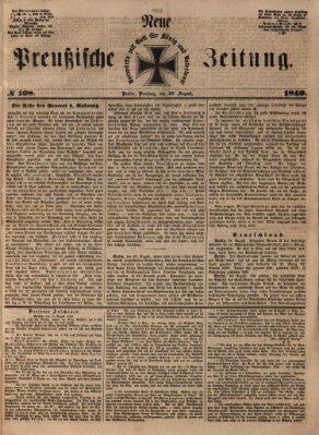 Neue preußische Zeitung Dienstag 28. August 1849