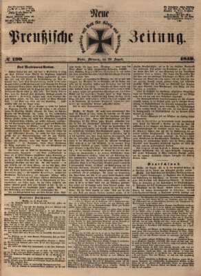 Neue preußische Zeitung Mittwoch 29. August 1849