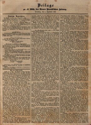 Neue preußische Zeitung Dienstag 4. September 1849