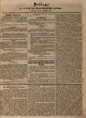 Neue preußische Zeitung Freitag 14. September 1849