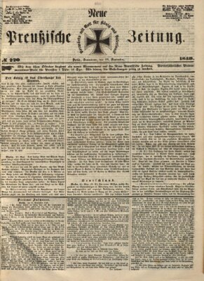 Neue preußische Zeitung Samstag 22. September 1849