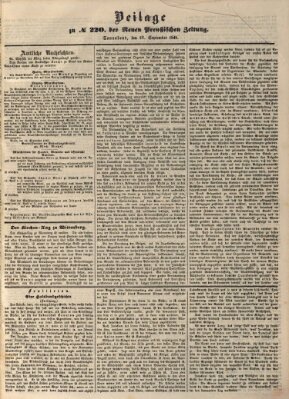 Neue preußische Zeitung Samstag 22. September 1849