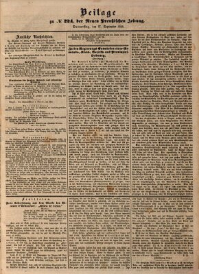 Neue preußische Zeitung Donnerstag 27. September 1849