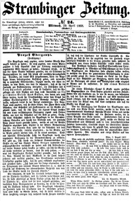 Straubinger Zeitung Mittwoch 29. April 1868