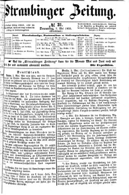 Straubinger Zeitung Donnerstag 7. Mai 1868