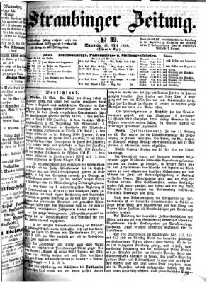 Straubinger Zeitung Samstag 16. Mai 1868