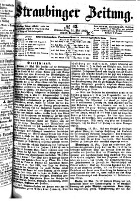 Straubinger Zeitung Donnerstag 21. Mai 1868