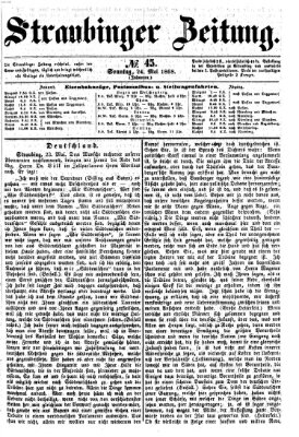 Straubinger Zeitung Sonntag 24. Mai 1868