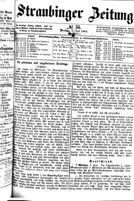 Straubinger Zeitung Freitag 5. Juni 1868