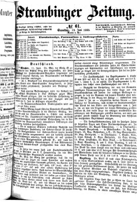 Straubinger Zeitung Samstag 13. Juni 1868