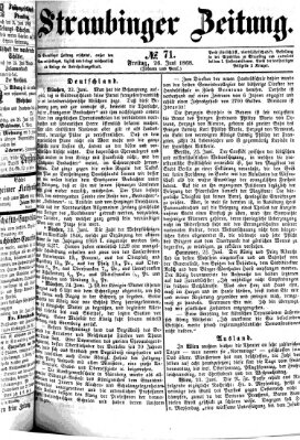 Straubinger Zeitung Freitag 26. Juni 1868