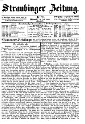 Straubinger Zeitung Mittwoch 15. Juli 1868