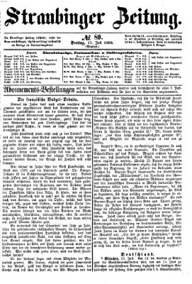 Straubinger Zeitung Freitag 17. Juli 1868