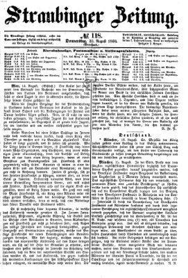 Straubinger Zeitung Donnerstag 20. August 1868