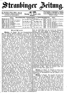 Straubinger Zeitung Freitag 28. August 1868