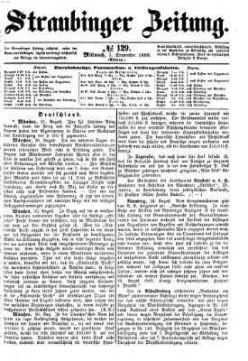 Straubinger Zeitung Mittwoch 2. September 1868