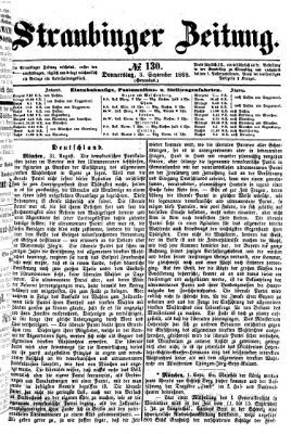 Straubinger Zeitung Donnerstag 3. September 1868