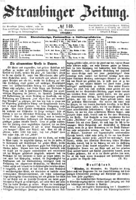 Straubinger Zeitung Freitag 25. September 1868