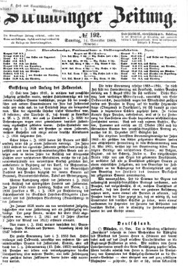 Straubinger Zeitung Samstag 14. November 1868