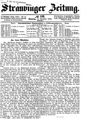 Straubinger Zeitung Sonntag 15. November 1868