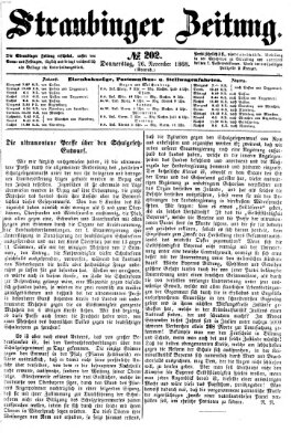 Straubinger Zeitung Donnerstag 26. November 1868