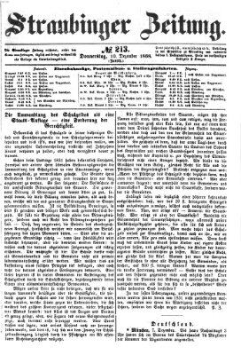 Straubinger Zeitung Donnerstag 10. Dezember 1868