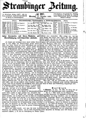 Straubinger Zeitung Sonntag 27. Dezember 1868