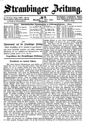 Straubinger Zeitung Dienstag 5. Januar 1869