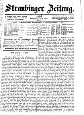 Straubinger Zeitung Samstag 9. Januar 1869