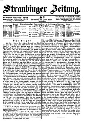 Straubinger Zeitung Mittwoch 13. Januar 1869