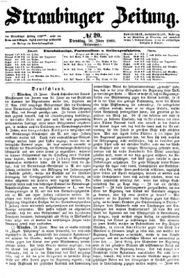 Straubinger Zeitung Dienstag 26. Januar 1869