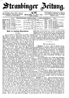 Straubinger Zeitung Donnerstag 28. Januar 1869