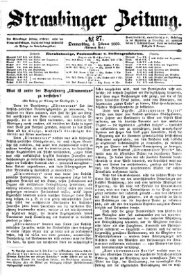 Straubinger Zeitung Donnerstag 4. Februar 1869