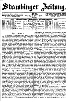 Straubinger Zeitung Samstag 6. Februar 1869