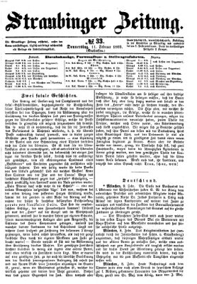 Straubinger Zeitung Donnerstag 11. Februar 1869