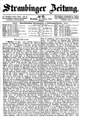 Straubinger Zeitung Dienstag 23. Februar 1869