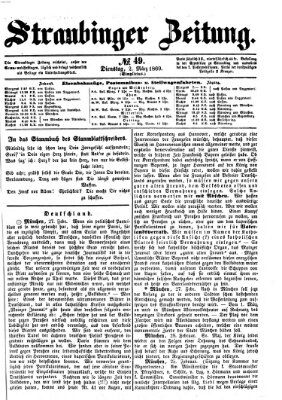 Straubinger Zeitung Dienstag 2. März 1869