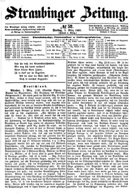 Straubinger Zeitung Freitag 5. März 1869