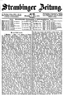 Straubinger Zeitung Dienstag 9. März 1869