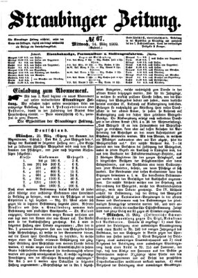 Straubinger Zeitung Mittwoch 24. März 1869