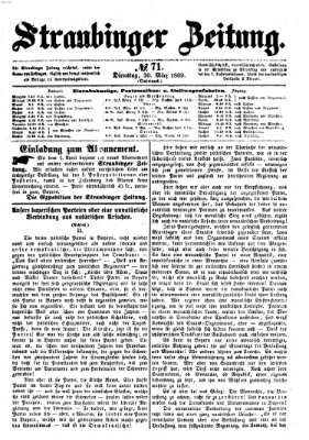 Straubinger Zeitung Dienstag 30. März 1869