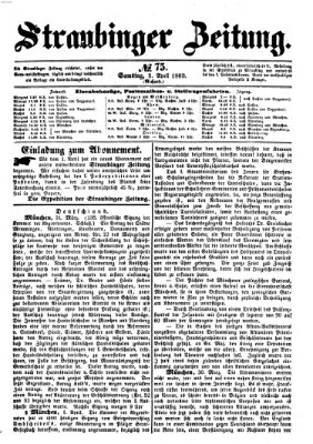 Straubinger Zeitung Samstag 3. April 1869