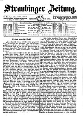 Straubinger Zeitung Donnerstag 15. April 1869