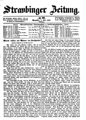 Straubinger Zeitung Samstag 1. Mai 1869