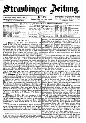 Straubinger Zeitung Donnerstag 13. Mai 1869